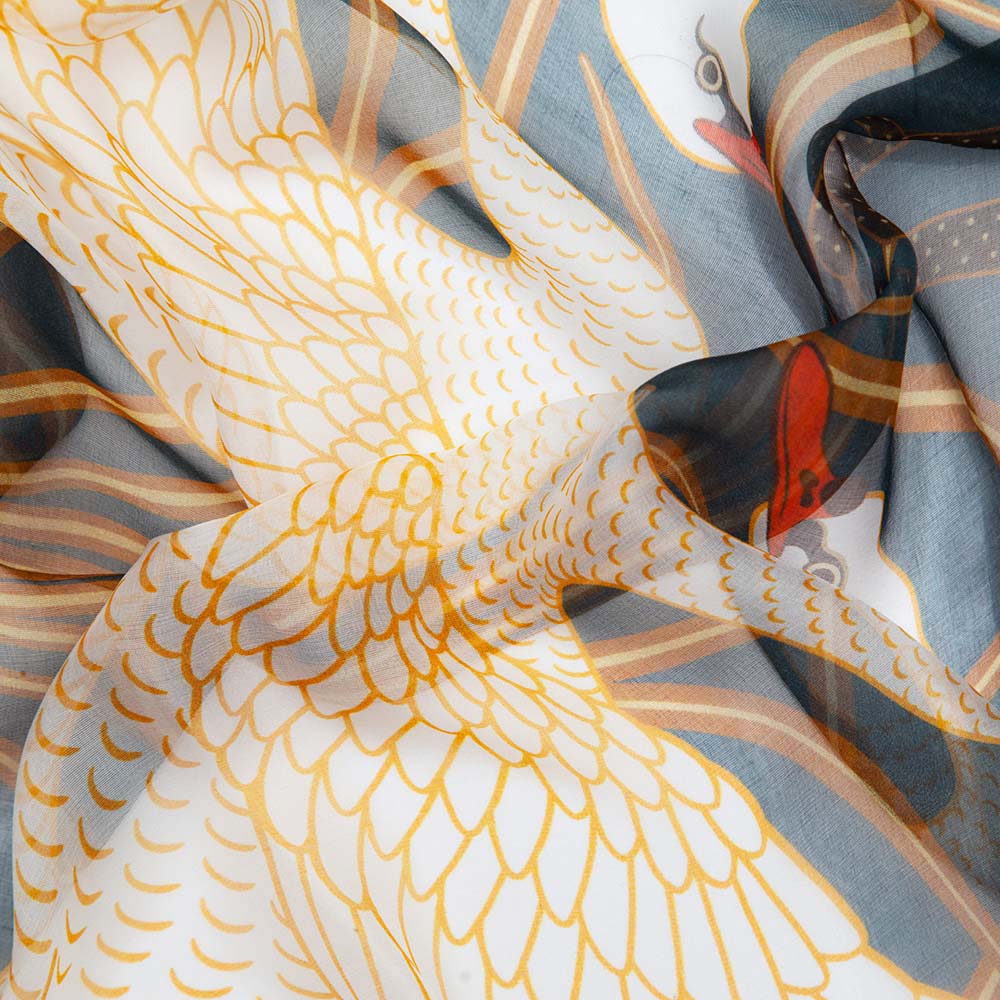 Swan - 100% Pure Silk Scarf
