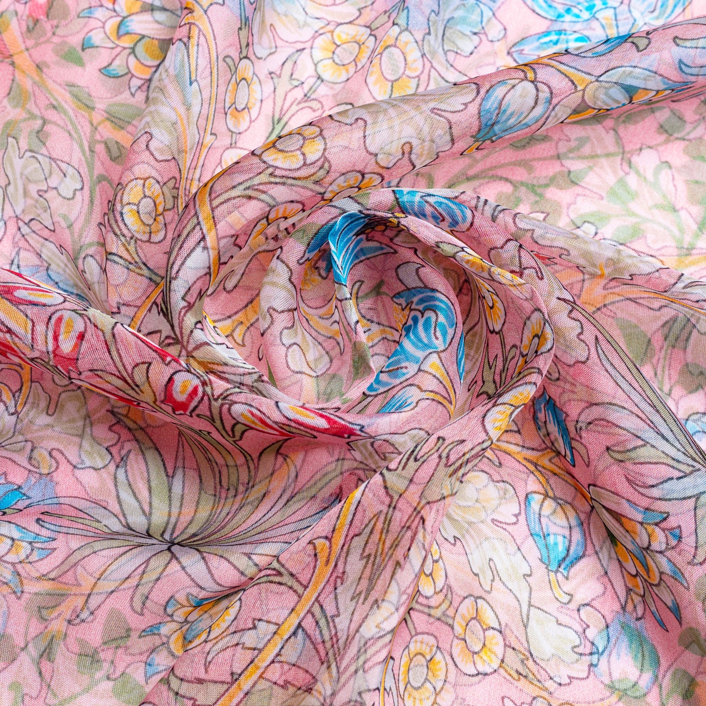 William Morris Hyacinth - 100% Pure Silk Scarf